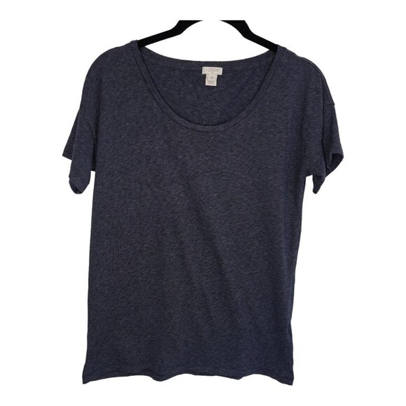 J. Crew Gray Scoop Neck Tee XS - Picture 1 of 4